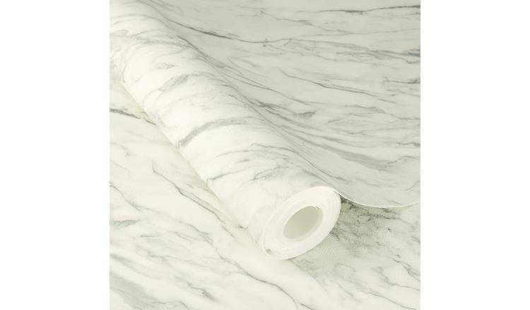 Rasch x Tesa Carrara Marble Self Adhesive Peel Stick Textured Wallpaper - Grey