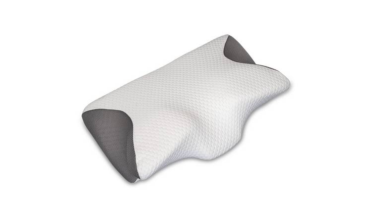 Aamira Butterfly Contour Memory Foam Orthopaedic Pillow - White