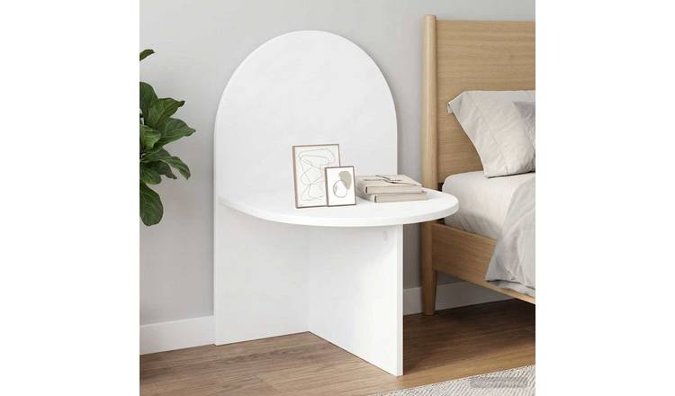 Walplus Engineered Wood Bedside Table - White - 48 x 49 x 65 cm