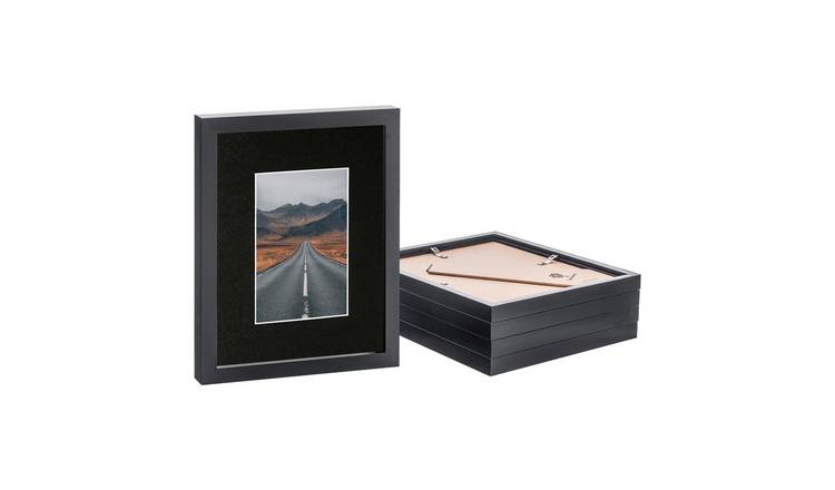 Nicola Spring Photo Frames - 8" x 10" with Mount - Set of 5 - Black
