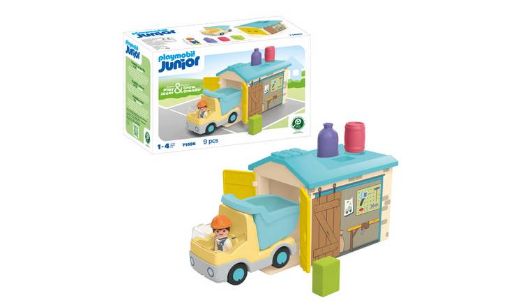 Playmobil Junior Construction Truck with Sorting Garage