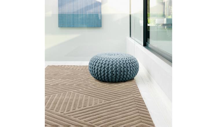 Mega Flooring Brown Handmade Geometric Rug - 120 x 170cm