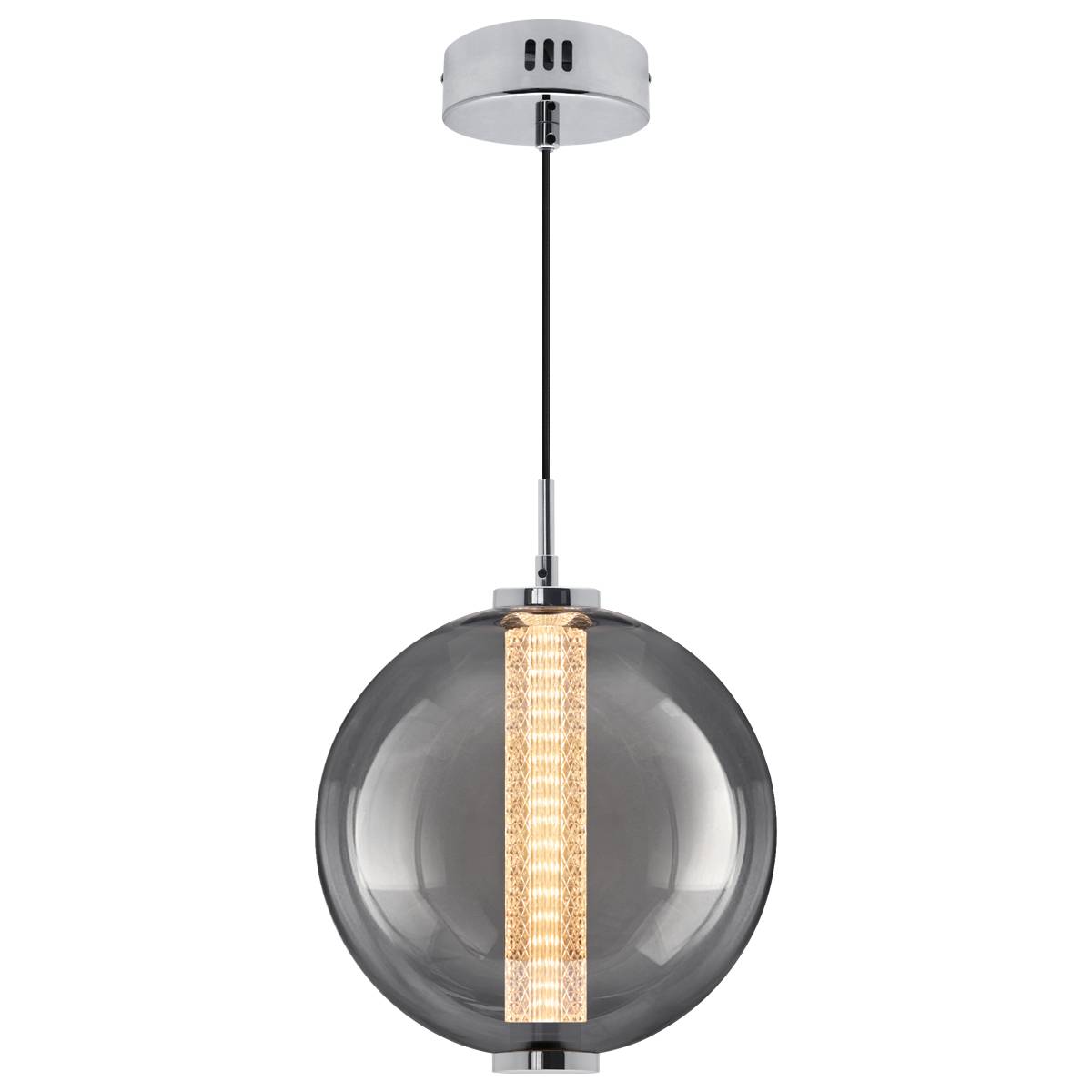 Energy Light Bulbs 9W LED Globe Glass Ceiling Pendant Light - Grey - Image 1