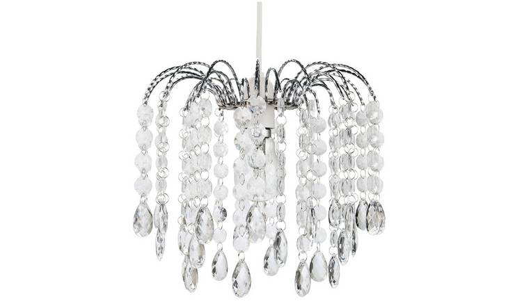 Happy Homewares Clear Acrylic Droplets Pendant Shade - 27cm
