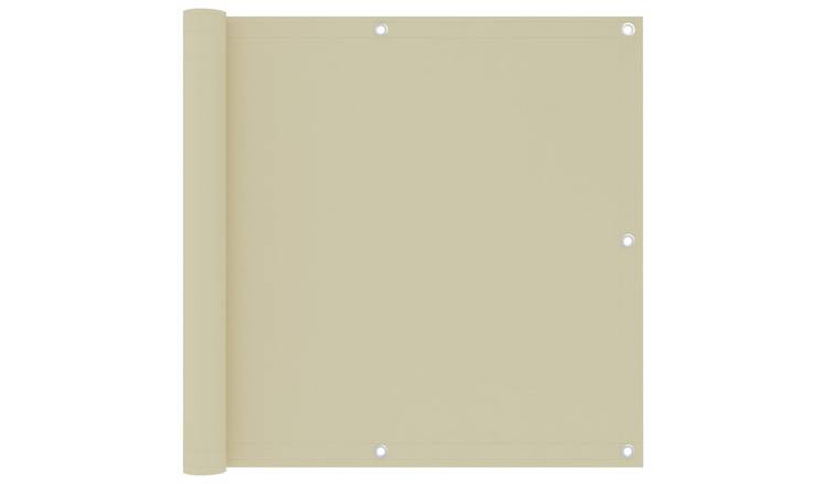 Walplus Polyester Oxford Balcony Screen - Cream - 90 x 500 cm
