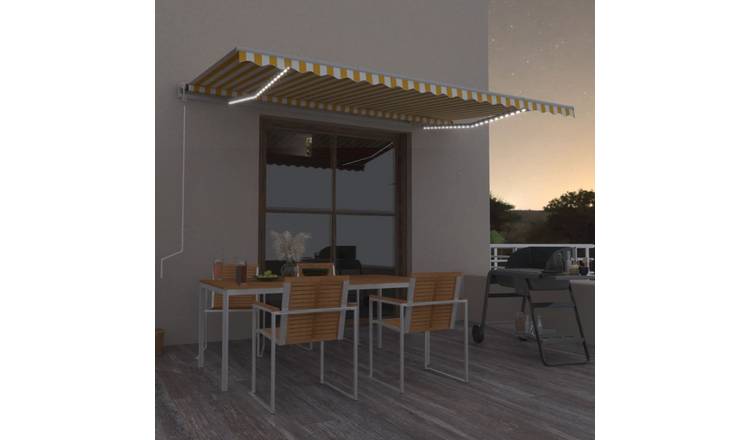 Walplus Electric Polyester - Yellow and White - 500x300 cm - White Frame
