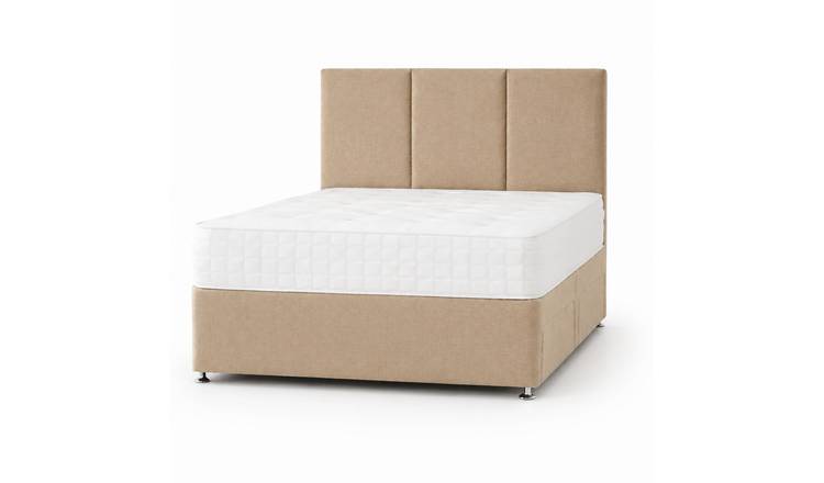Comfy Deluxe 6ft Super King    Plush Velvet Divan Bed Set -  Beige