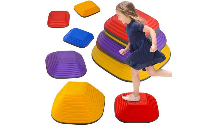AIYAPLAY 6 Piece Kids NonSlip Stackable River Stones