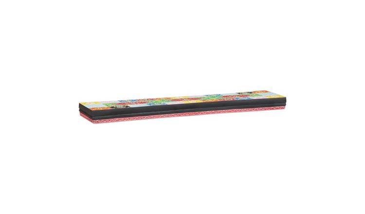 Walplus Solid Mango Wood Wall Shelf - Multicoloured - 100 x 20 x 6 cm