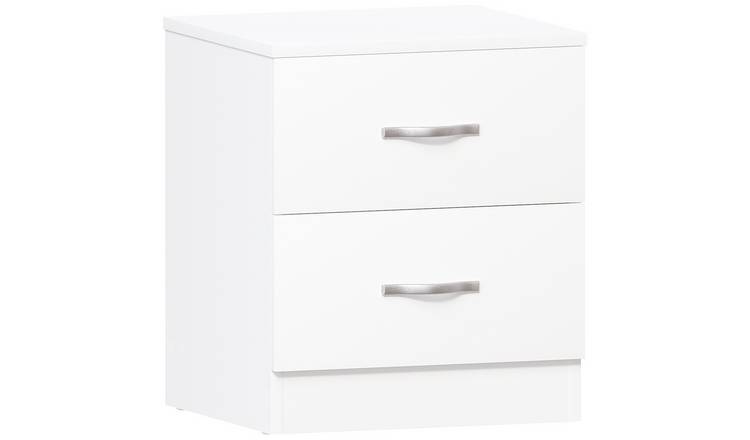 Vida Designs Riano 2 Drawer Bedside Chest - White