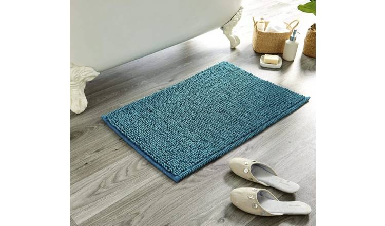 New Edge Blinds Pebbles Super Soft Bath Mat - 80cm x 50cm - Teal
