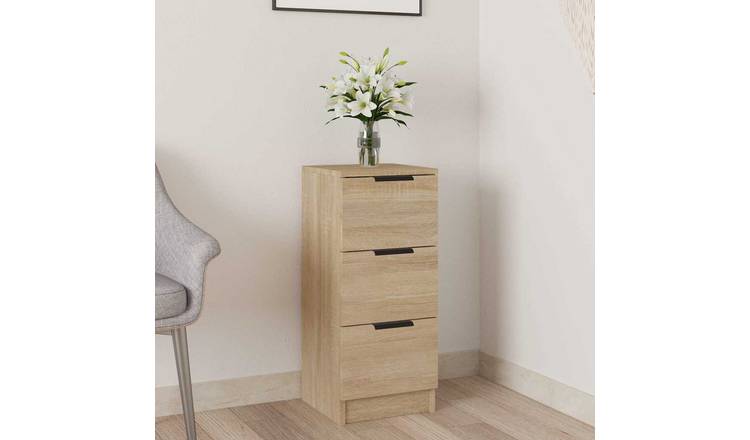 Walplus Engineered Wood Sideboard - Sonoma Oak - 30 x 30 x 70 cm