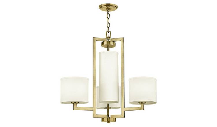 Elstead Hinkley 4 Arm Pendant Light - Brushed Brass