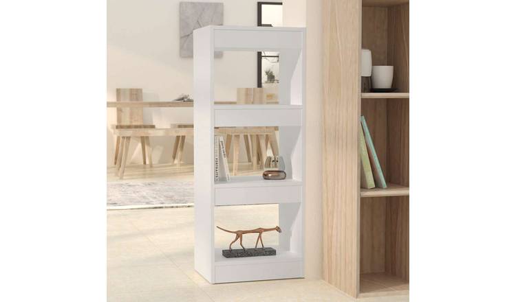 Walplus Engineered Wood Book Cabinet - White - 40 x 30 x 103 cm