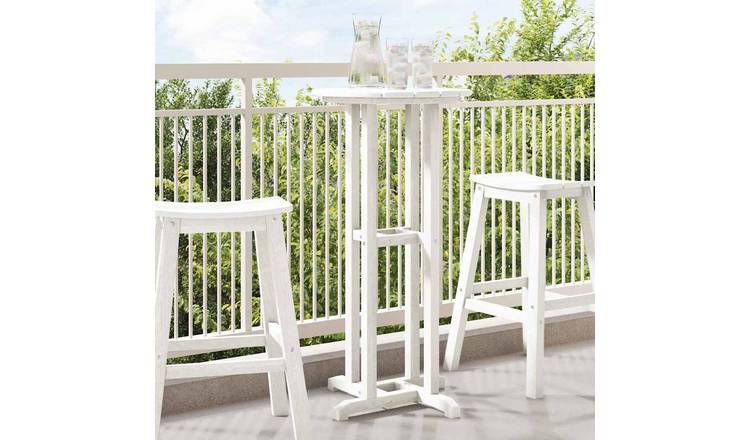 Walplus Round Bar Table - White - 55 x 55 x 107 cm