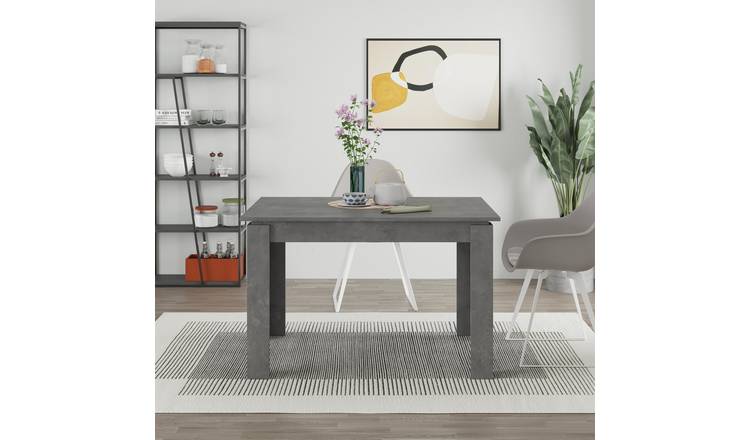 Decortie Tolmen Wood-Effect Extendable Dining Table - Grey
