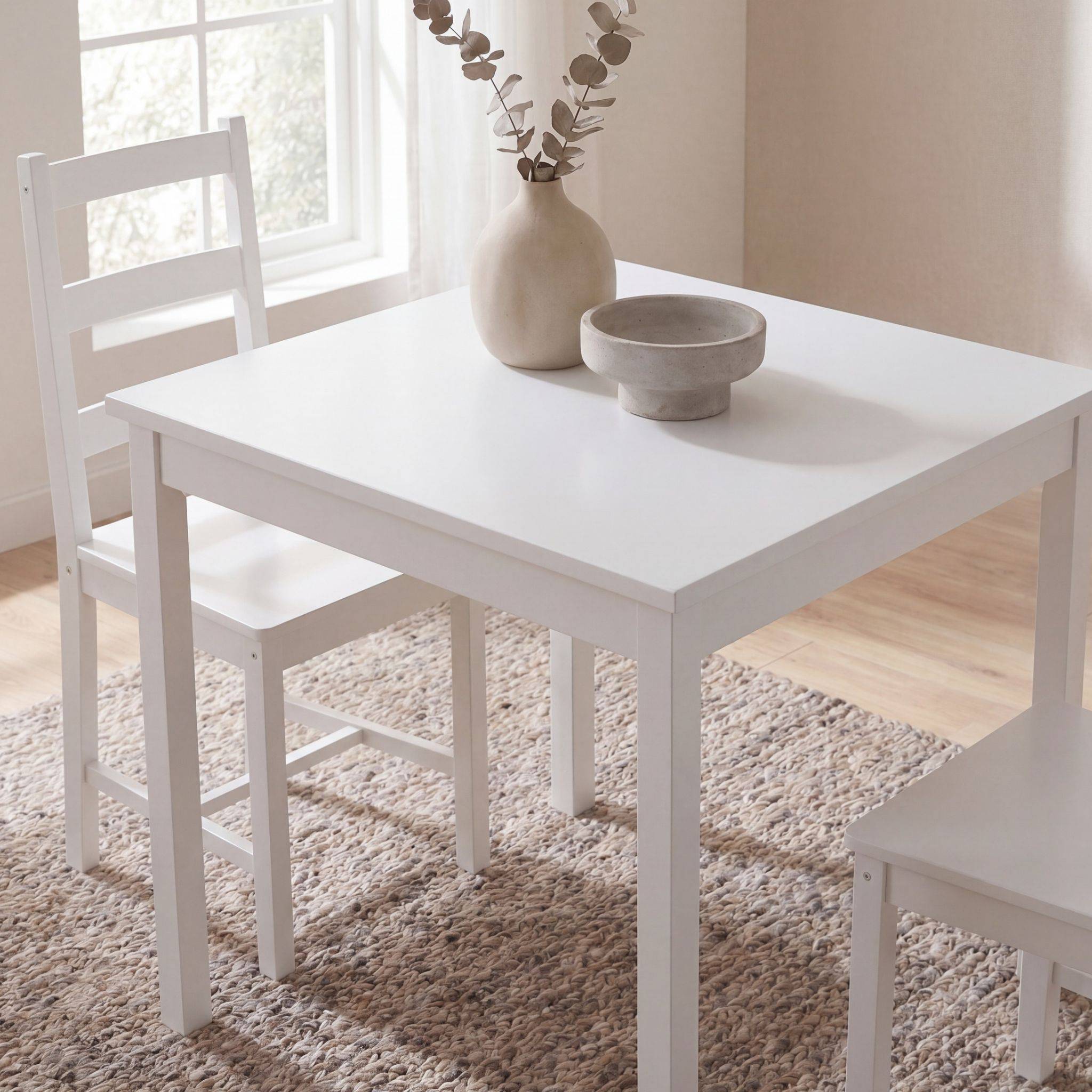 Vida Designs Yorkshire 2 Seater Dining Set - White - Image 3