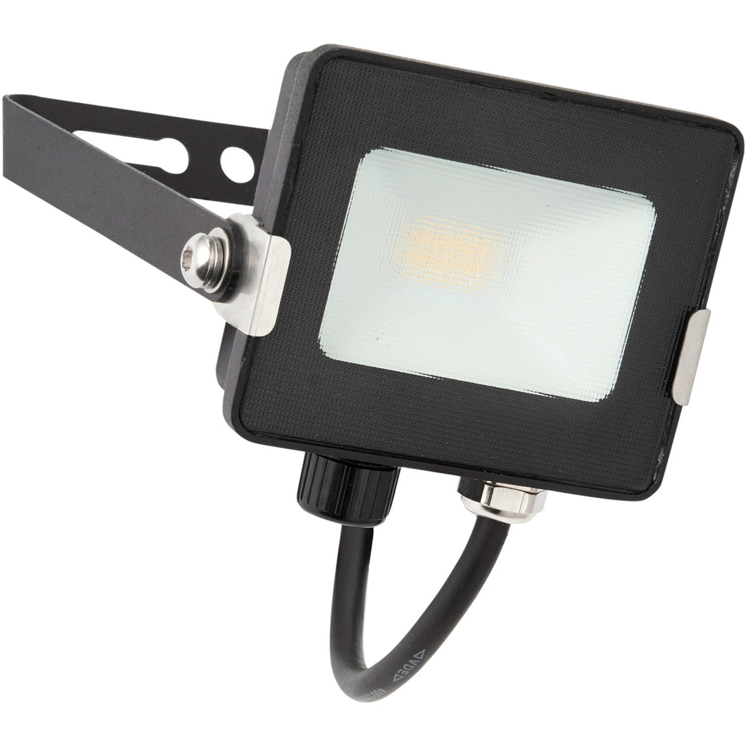 Loops Direct Pack of 2 10W Die Cast Aluminium LED Floodlight - Matt Black - Image 2