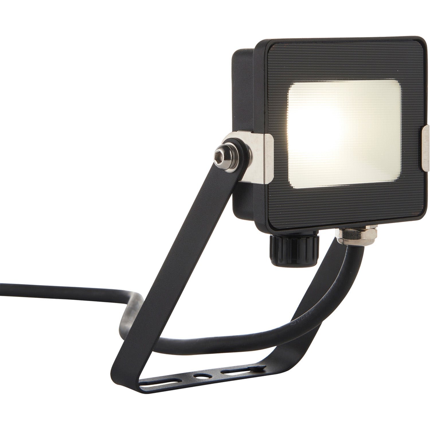 Loops Direct Pack of 2 10W Die Cast Aluminium LED Floodlight - Matt Black - Image 3