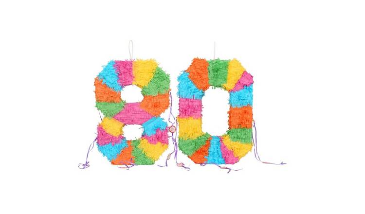 Fax Potato Fax Potato Pinata Set with Stick & Blindfold - 80th Birthday
