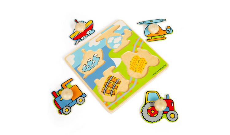 Bigjigs Toys My First Peg Puzzle - Transport - 12 Months +
