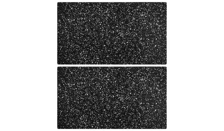 Walplus Pack of 2 Chopping Boards with Granite Pattern Tempered - 52 x 30 cm