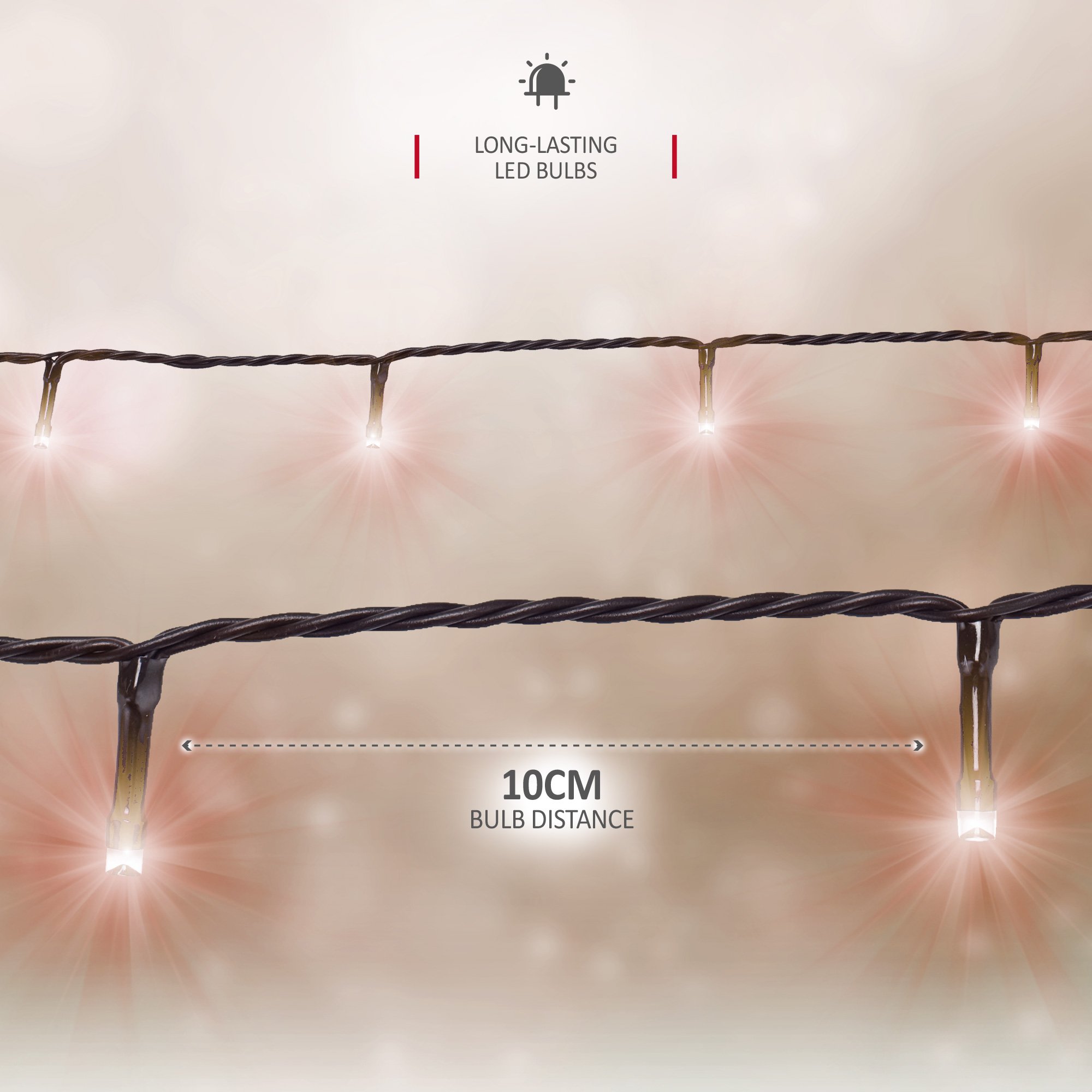 NETTA 300 LED 30m Christmas Fairy String Lights - Warm White - Image 3