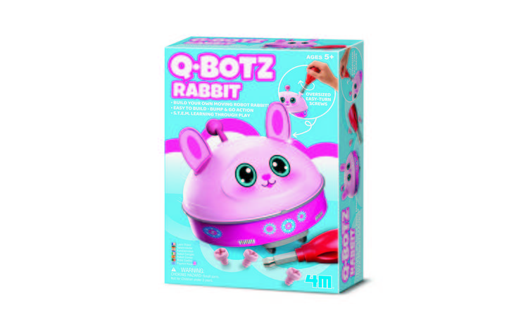 4M Kidzrobotix Robot Making Kit Q.Botz Rabbit - 5 Years +