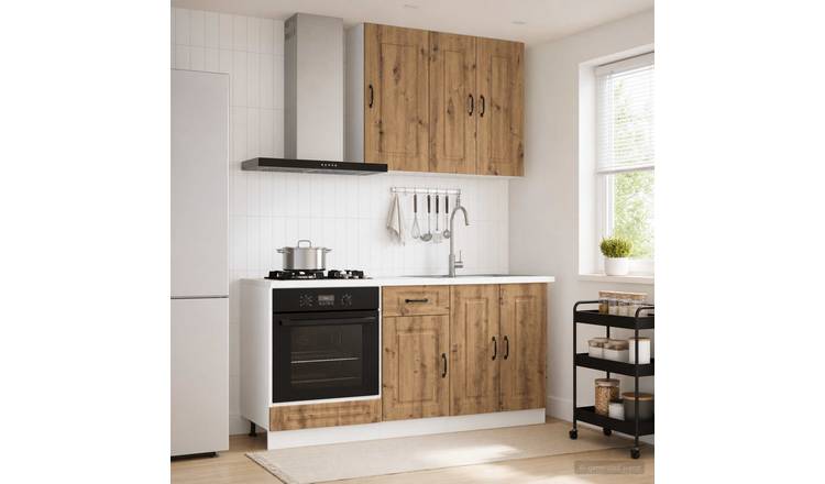 Walplus 5 Piece Engineered Wood Kitchen Unit Set - Artisan Oak