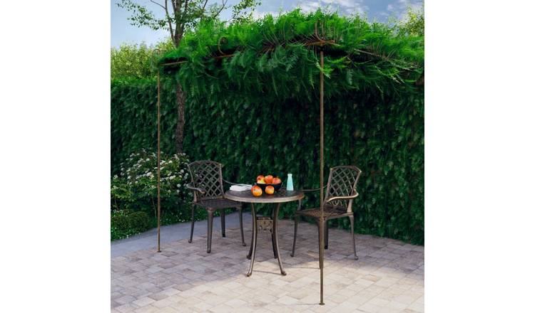 Walplus Garden Pergola Antique - Brown - 300 x 300 x 250 cm