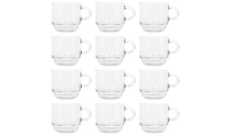 LAV Cozy Stacking Glass Espresso Cups - 90ml - Pack of 12