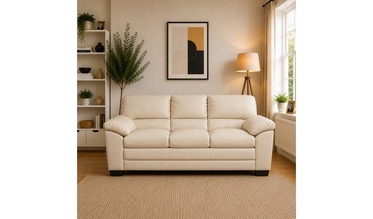 Artemis Home Genoa 3 Seat Sofa - Cream