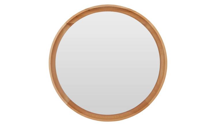 Orsina Kensington Townhouse Round Wall Mirror – Natural