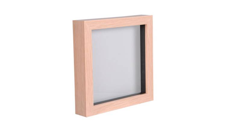 Nicola Spring 3D Box Photo Frame - 6 x 6" - Light Brown