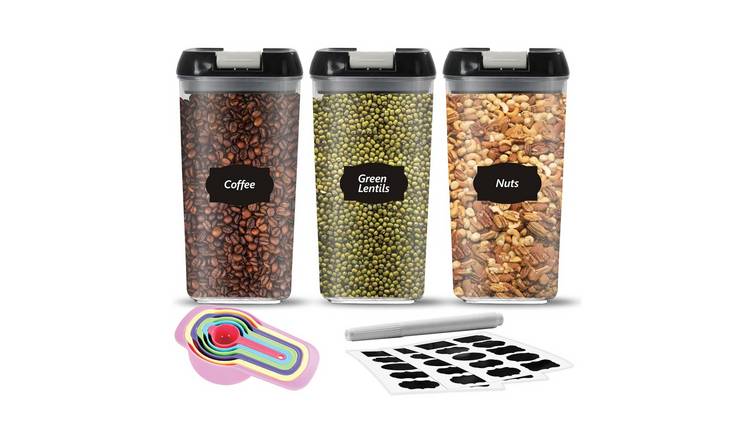 Top 3 3 Piece 1.2L Food Storage Lock N Fresh Stackable Containers - Clear