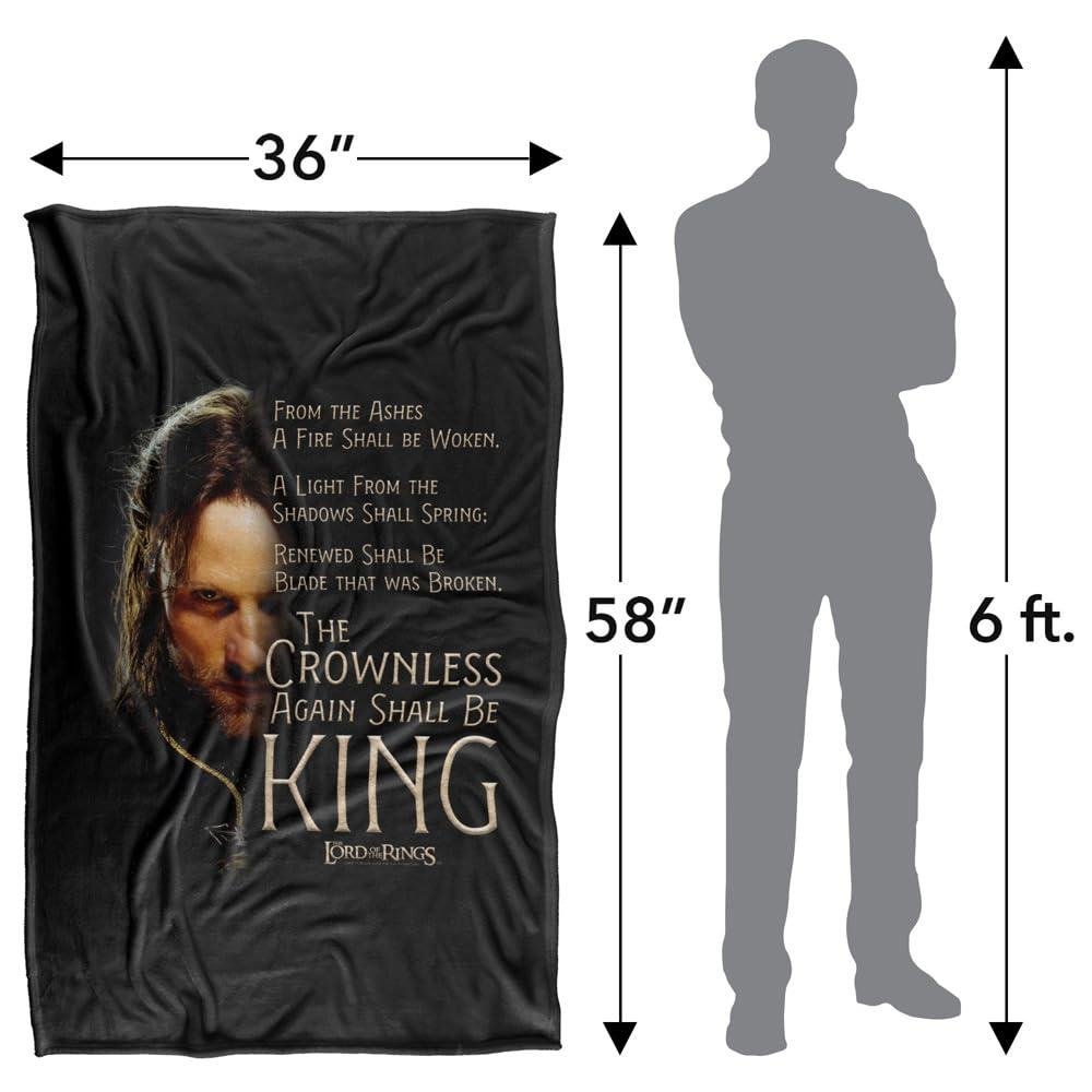 The Lord of the Rings: The King Aragorn Crownless King Blanket - 152cm x 127cm - Image 4