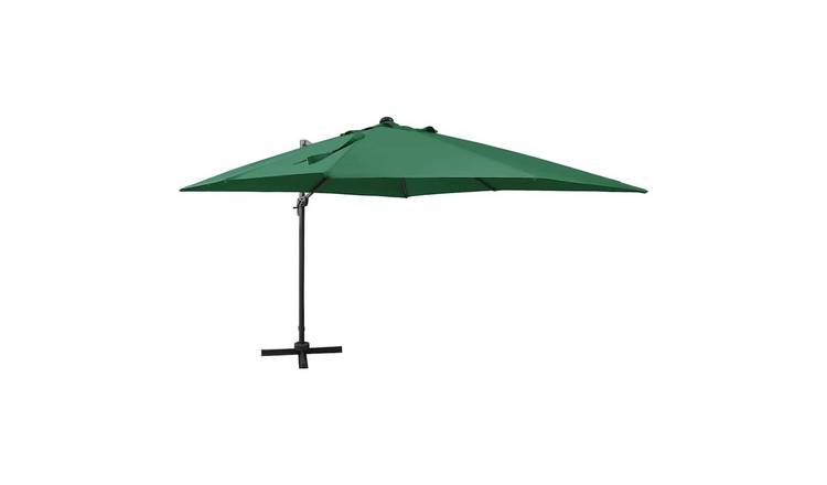 Walplus Cantilever Parasol - Green - 300 x 300 x 258 cm