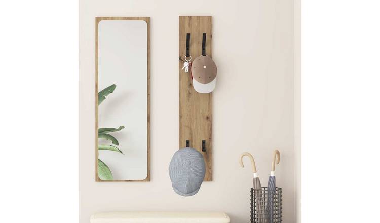 Walplus Engineered Wood Wall-Mounted Coat Rack - Artisan oak - 20 x 1.5 x 100 cm