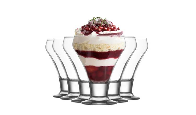LAV Frosty Ice Cream Bowls - Clear - Pack of 12