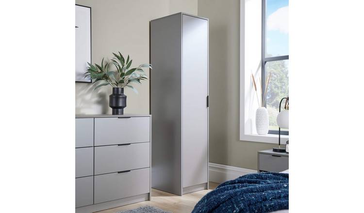 Home Source Phoenix 1 Door Wardrobe - Grey