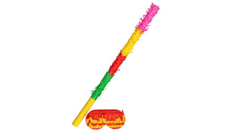 Fax Potato Pinata Buster Stick & Blindfold Set - Rainbow