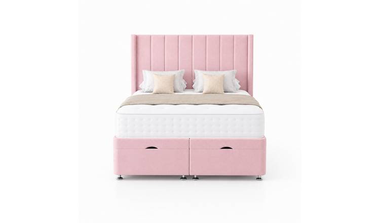 Comfy Deluxe  Ameila Wing 3ft Single End Lift Ottoman Bed Set - Pink