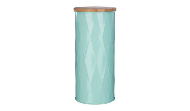 Orsina Rhombus Metal Large Storage Canister – Green