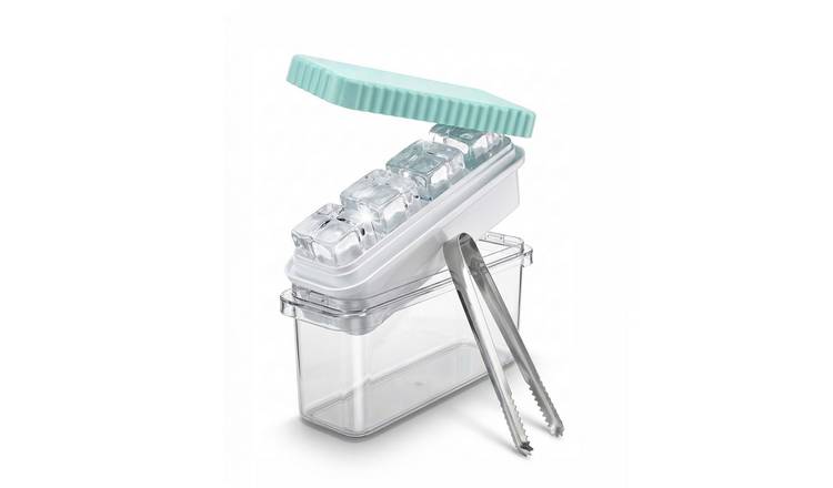 Keplin Quick Release Large Ice Cube Tray And Tongs Set - Blue
