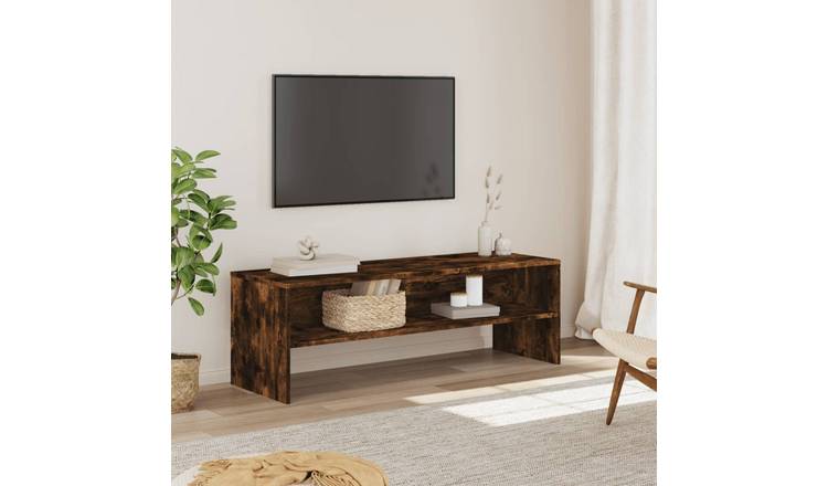 Walplus Engineered Wood TV Cabinet - Dark Oak - 120 x 40 x 40 cm