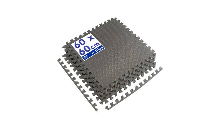 Harbour Housewares Interlocking Gym Flooring Mats - 60 x 60cm - Pack of 4