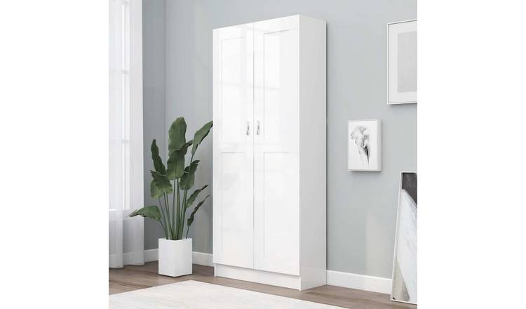 Walplus Engineered Wood Book Cabinet - White - 82.5 x 30.5 x 185.5 cm