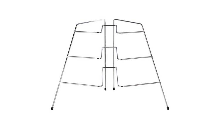 Orsina Jasper Corner Plate Rack - Chrome