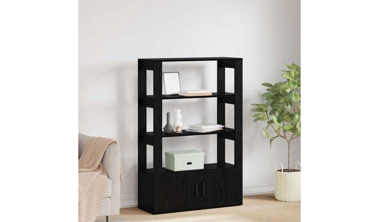 Walplus Engineered Wood Sideboard - Black Ash - 30 x 80 x 119.5 cm