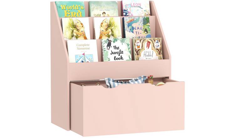 AIYAPLAY Kids Storage Bookcase with 3 Tier Shelves - Pink